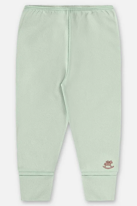 Calça para Bebê Unissex em Suedine Verde Up Baby