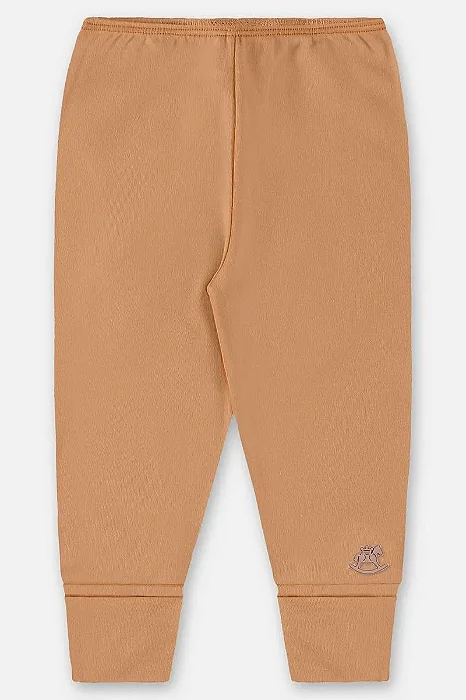 Calça para Bebê Unissex em Suedine Marrom Up Baby