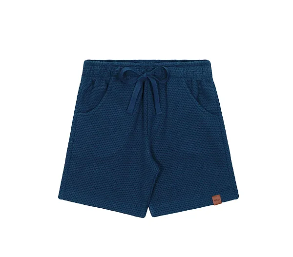 Bermuda Infantil Masculina Azul Marinho Kiko e Kika