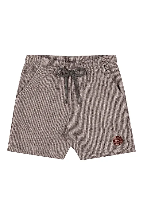 Bermuda Infantil para Menino em Moletinho Cinza Elian