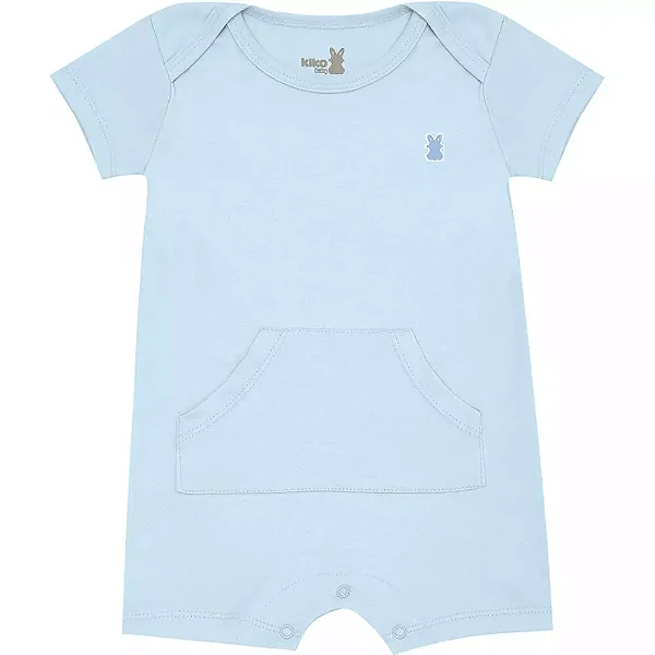 Macaquinho Curto em Suedine Azul Kiko Baby