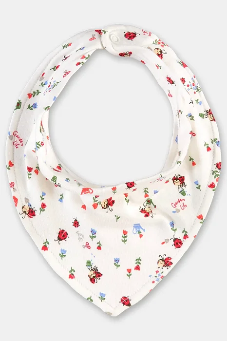 Babador Bandana para Bebê Menina Estampa Joaninhas Up Baby