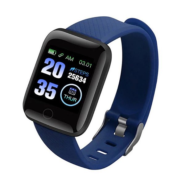 Relógio Digital Feminino Masculino Smartwatch Inteligente azul