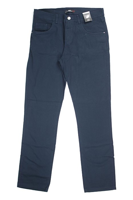 calça de sarja masculina azul marinho
