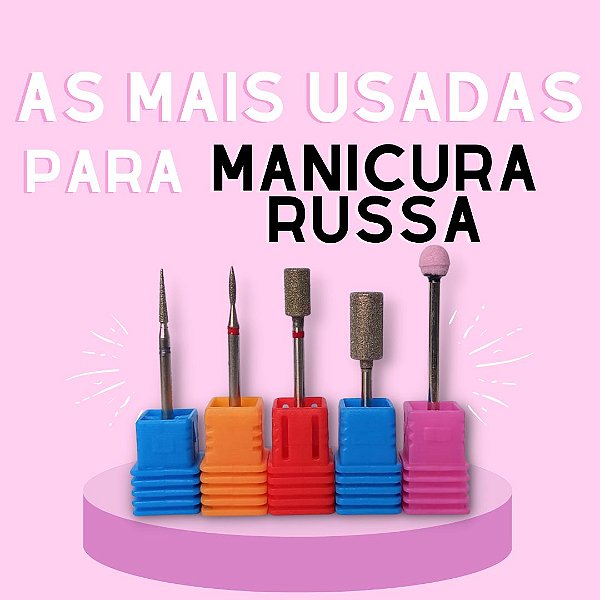 Kit Brocas  Manicura Russa - Ponta Diamantada