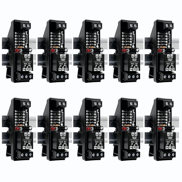 Relé Acoplador interface 50pc AA1R - 1 contato reversível - 15A