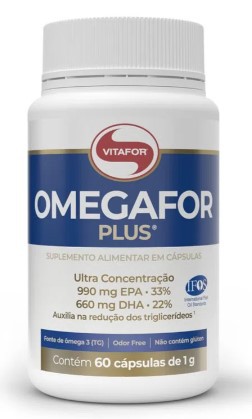 Ômegafor Plus 990mg EPA 660mg DHA - 60 cápsulas - Vitafor