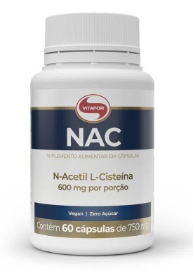 NAC 60 cápsulas 600mg por porção - Vitafor