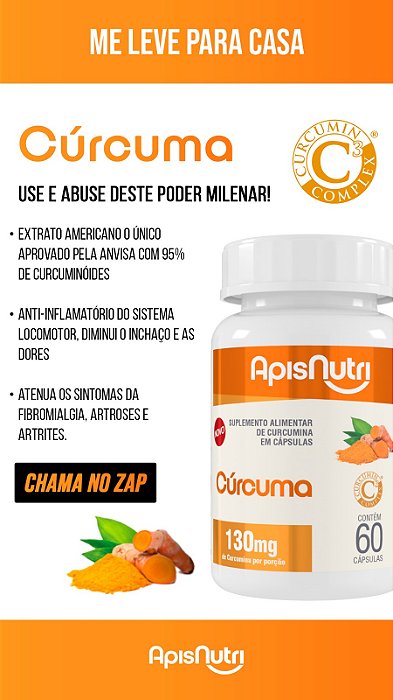CURCUMA 500MG 60 CAPS – APIS NUTRI