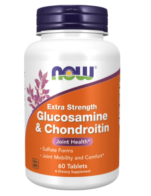 GLUCOSAMINA CONDROITINA DOSE EXTRA 60 TABLETS - NOW FOODS