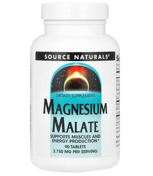 Magnésio Dimalato, Source Naturals, 3750mg por porção, 90 Comprimidos de 1250mg