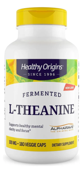 L-Teanina 100mg Healthy Origins - 180 Cápsulas Vegetais
