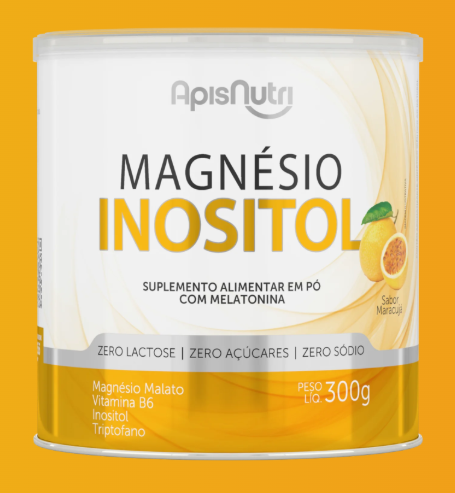 Magnésio Inositol Sabor Maracujá 300g Apisnutri