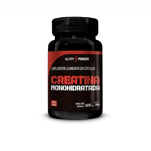 Creatina Monohidratada Nutry Power 600mg 60 Cápsulas