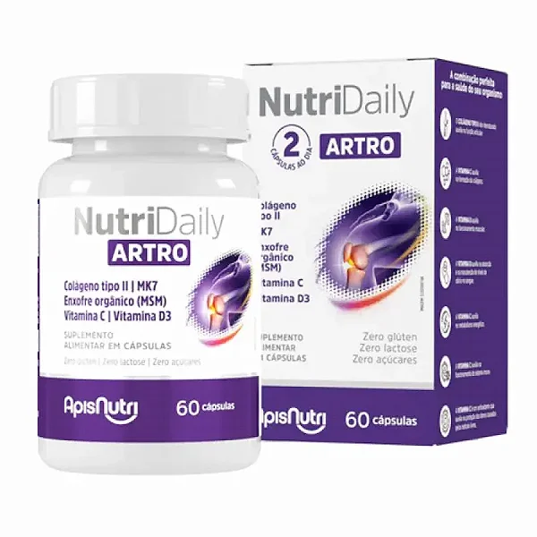 NutriDaily Artro 550mg 60 Cápsulas Apisnutri