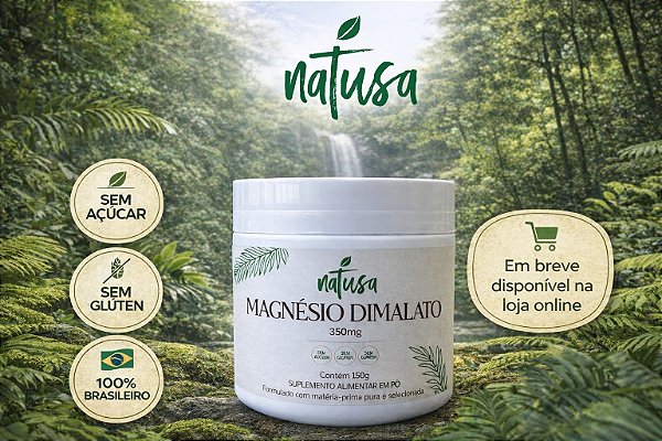 Magnésio Dimalato 350 mg Natusa (Pote 150g)