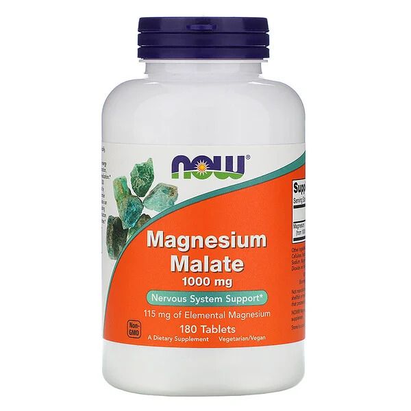 Magnésio Dimalato NOW FOODS 1000mg 180 Comprimidos