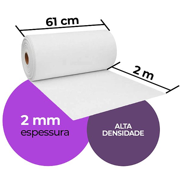 Papel Fibra-Cerâmica / Isolamento Térmico / 200 X 61 cm / 2 mm