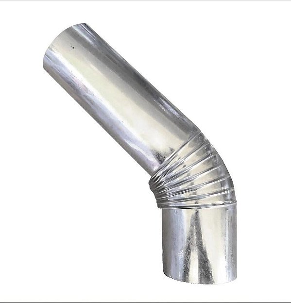 Curva 45° / Sanfonada / Para Chaminé / Ø 135 mm / Galvanizado