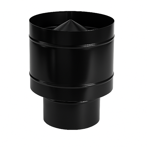 Chapéu Canhão / Para Chaminé / Ø 115 mm / Preto