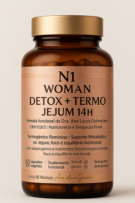 N1 WOMAN DETOX + TERMO JEJUM 14 HORAS R$ 10 x 40,41 no cartão