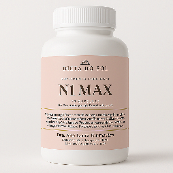 N1 MAX - Glicose e Gordura | Dieta do Sol (30 Doses)