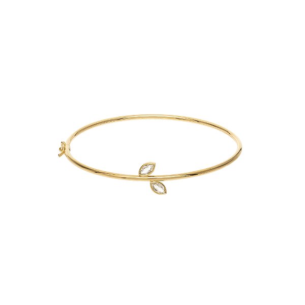Bracelete Leaf em Ouro 18K e Topázios