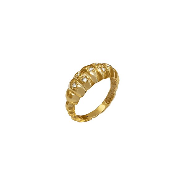 Anel Babilônia em Ouro 18K e Diamantes