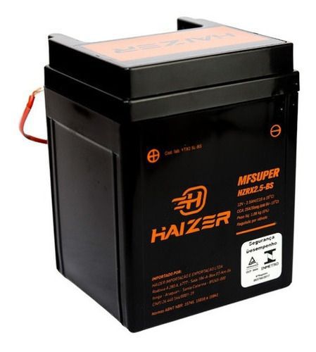 Bateria Haizer HZRX2.5-BS Honda CG125 Turuna 125 Today 125