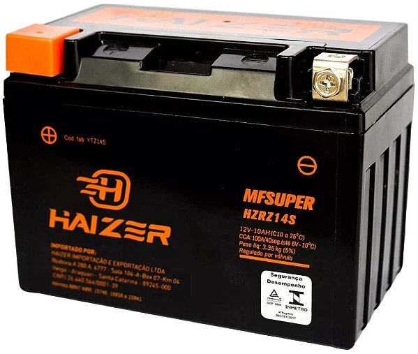 Bateria Haizer HZRZ14S CB1300 FZ1 NV750 Shadow KTM 990 VMax XL700V Transalp XVS950 Midnight