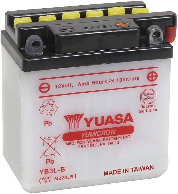 Bateria Yuasa YB3L-B Yamaha DT 200, XT 250, XT 350