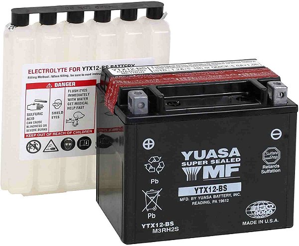Bateria Yuasa YTX12-BS. Varejo a Preço de Atacado - Bateria Yuasa