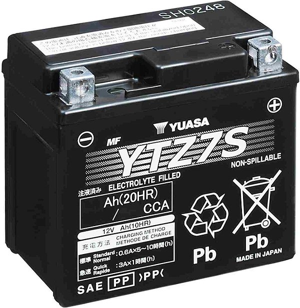 Bateria Yuasa YTZ7S CBR1000RR PCX150 XRE300 CRF450X ZX10R WR450F YZF-R1 YZF-R6 KLX450R