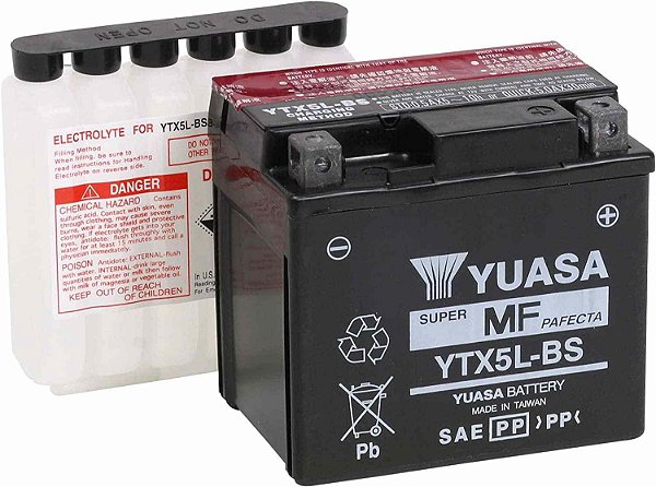 Bateria Yuasa YTX5L-BS Pop Biz125 CG125 Fan Titan Cargo Bros