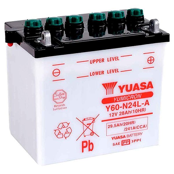 Bateria Yuasa Y60-N24L-A 28Ah Kawasaki ZN1300 A (83 - 92)