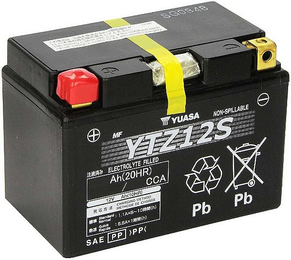 Bateria Yuasa YTZ12S NC700 T-MAX SH300i XT1200Z Super Tenere