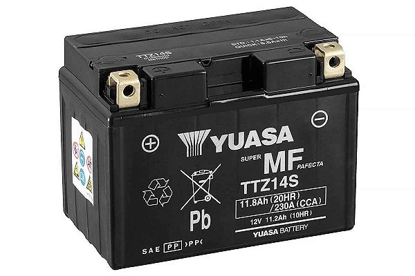 Bateria Yuasa TTZ14S FZ1 VMax CB1300 XL700 Transalp KTM 990 Midnight 950 Shadow 750 YTZ14S