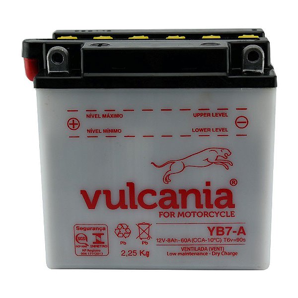 Bateria Vulcania YB7-A 8Ah YES Intruder 125 Katana V Blade