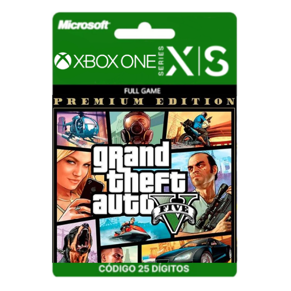 Grand Theft Autov Premium Edition Código 25 Dígitos Xbox One