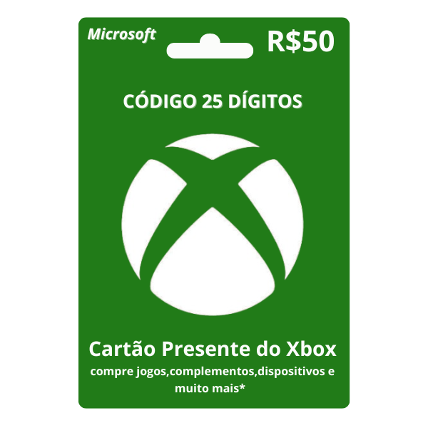 Cartão Presente Xbox R$50
