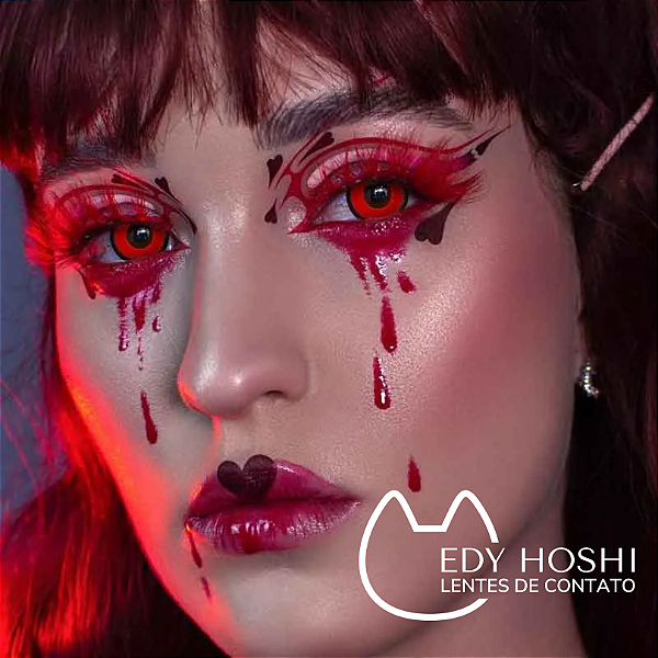 LENTE DE CONTATO COLOR SPLASH RED VAMPIRE