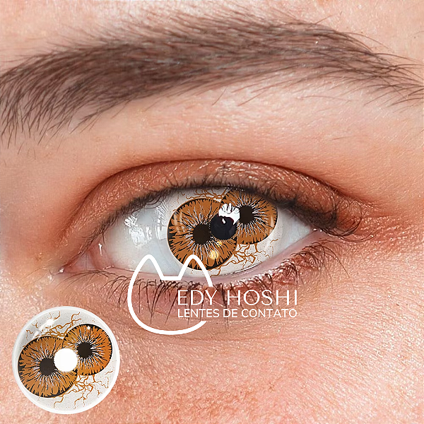 LENTES ESPECIAIS DOUBLE BROWN HALLOWEEN