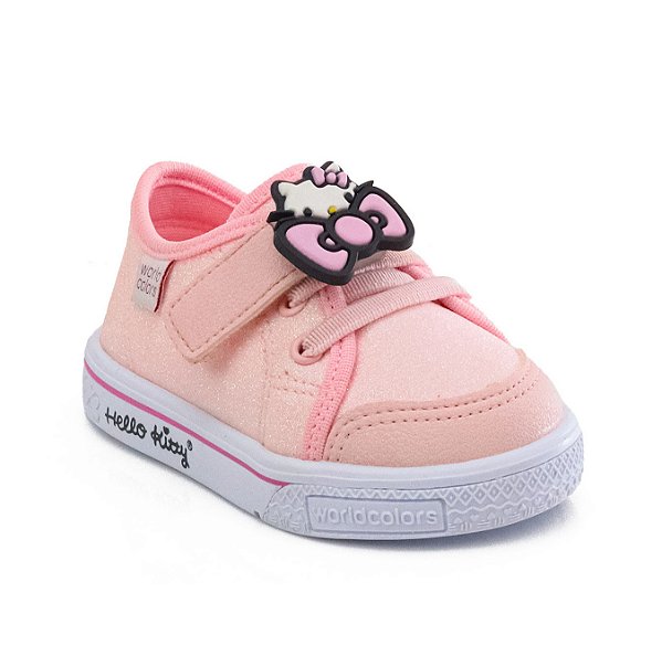 Tênis Infantil World Colors Hello Kitty 303003 - ROSA