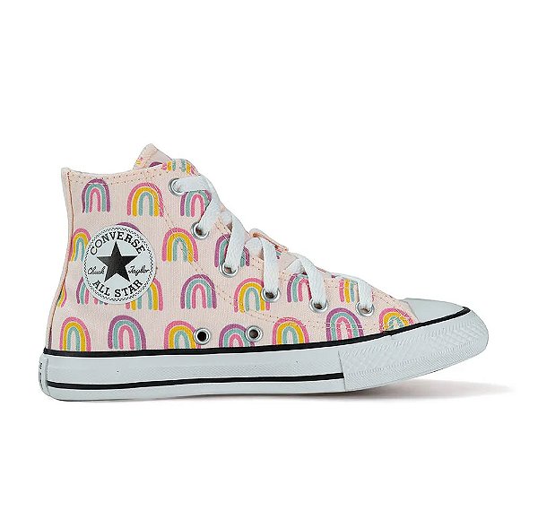 Tênis Infantil All Star Cano Alto Arco-íris CK10810001 - ROSA PINK/BR
