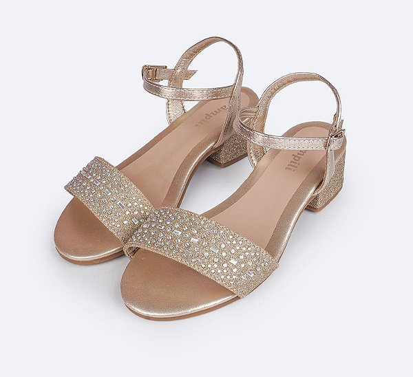 Sandália Infantil Pampili Fancy 526034 - DOURADO