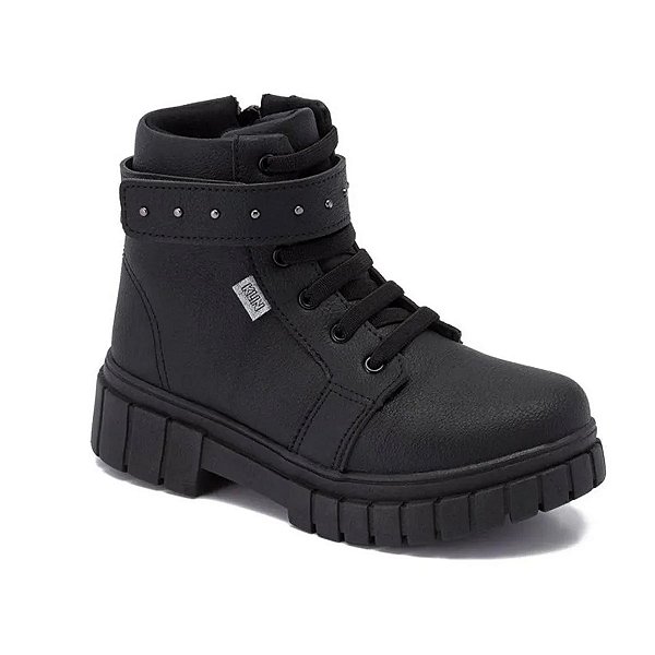 Bota Infantil Coturno Klin 154103 - PRETO