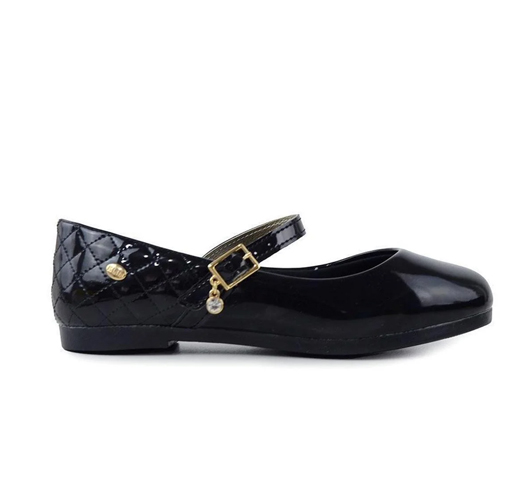 Sapatilha Infantil Klin Princesa Verniz 151167 - PRETO