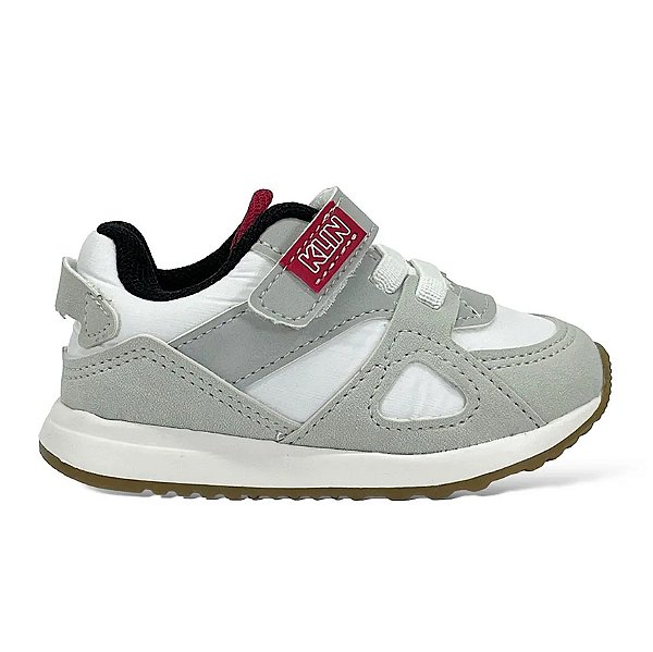 Tênis Infantil Walk Baby 453117 - GELO/VERMELHO