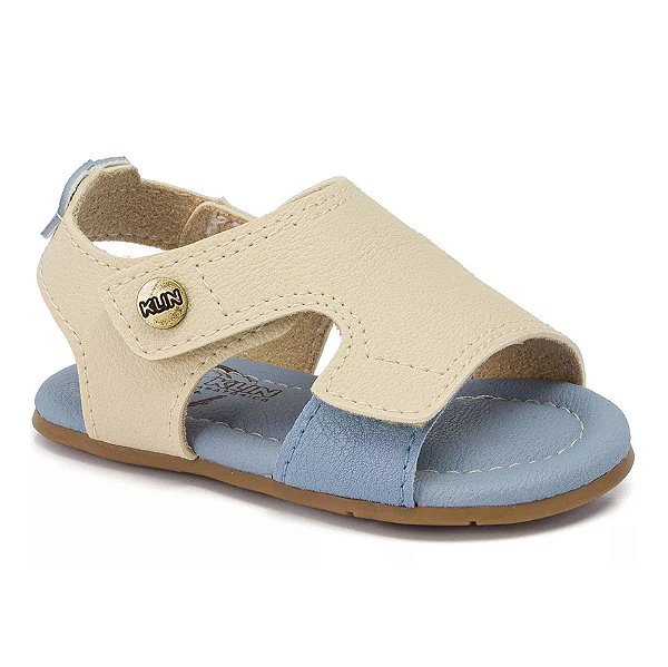 Sandália Infantil Klin Cup Cake 515234 - OFF WHITE/AZUL