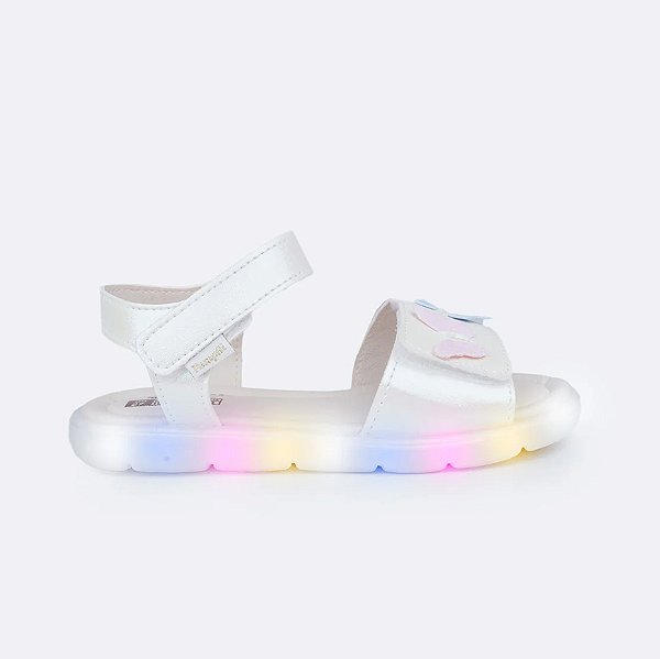 Sandália Infantil Pampili Lulli Luz de Led 697030 - HOLOGRAFICO